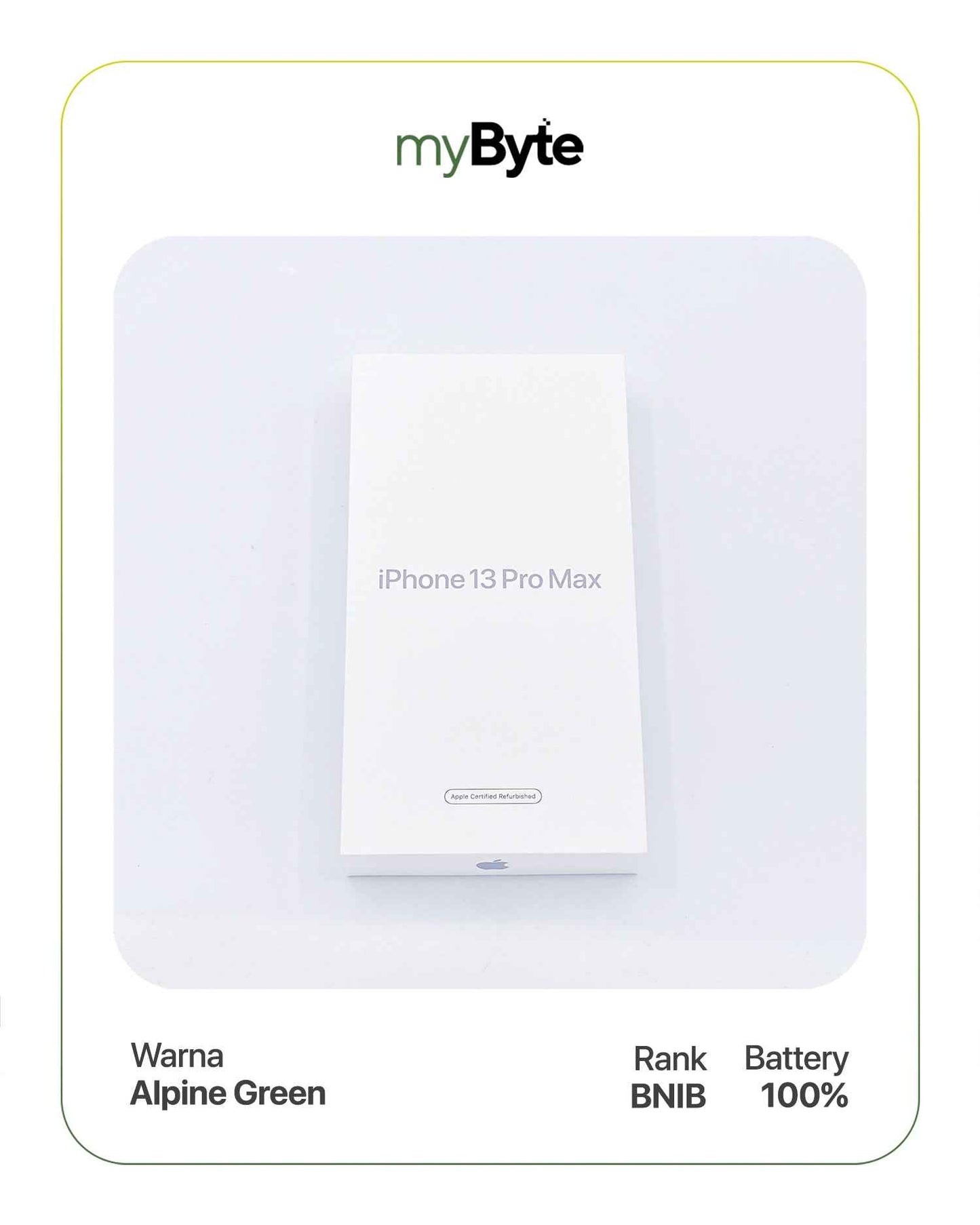 iPhone 13 Pro Max 5G 1TB (Silent Camera) Alpine Green SIM Free myByte International