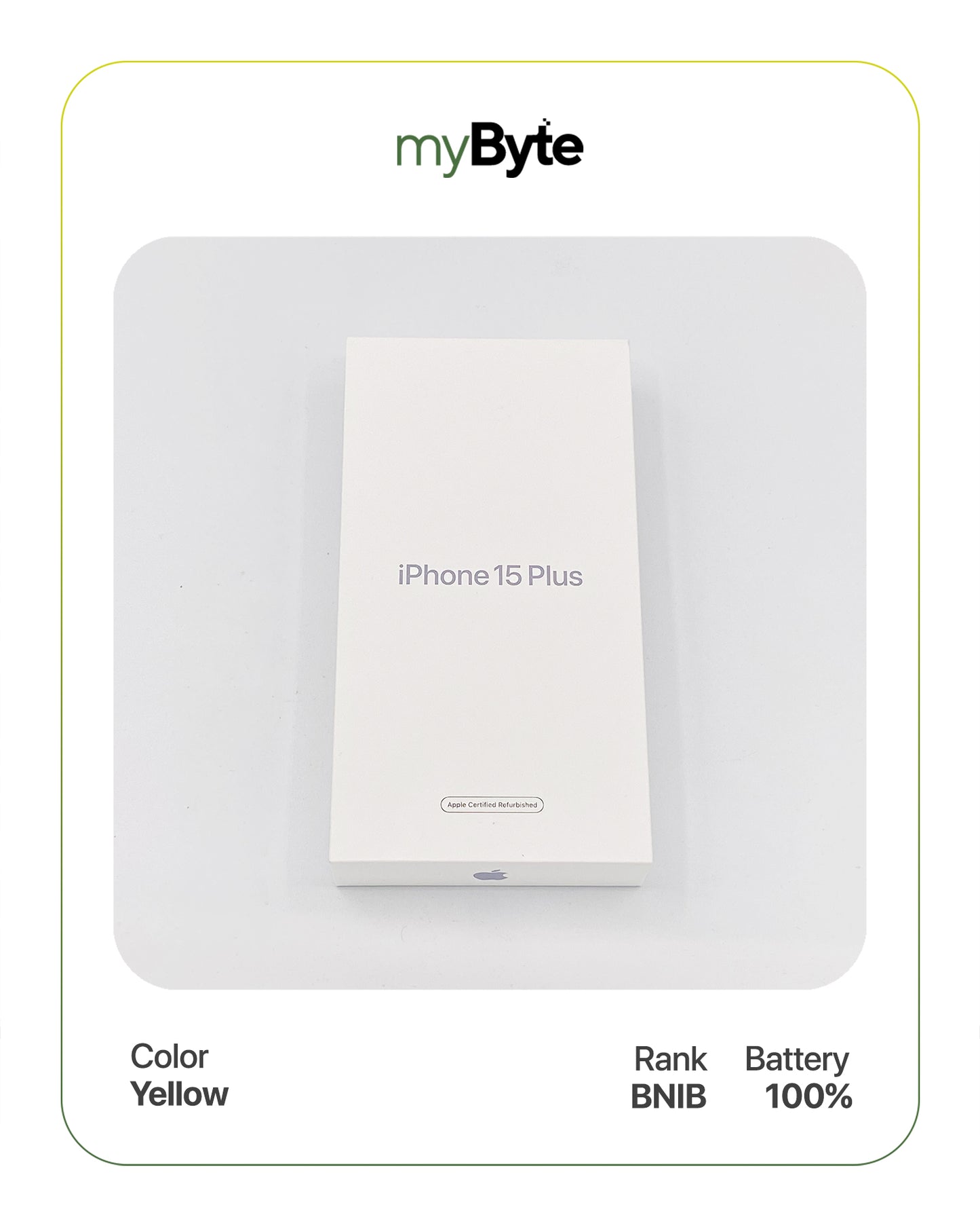 iPhone 15 Plus 5G 128GB (Sim Free) Yellow SIM Free myByte International