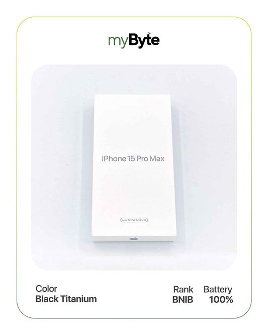 iPhone 15 Pro Max 5G 256GB Silent Camera (Dual SIM) Black Titanium SIM Free myByte International
