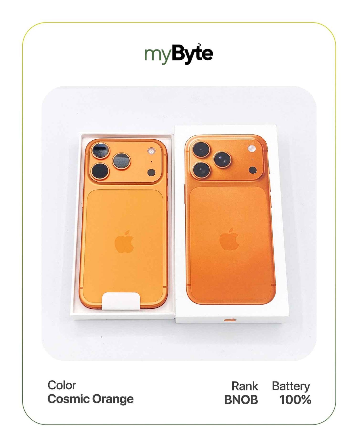 iPhone 17 Pro 5G 256GB Silent Camera (SIM Fisik) Cosmic Orange myByte International