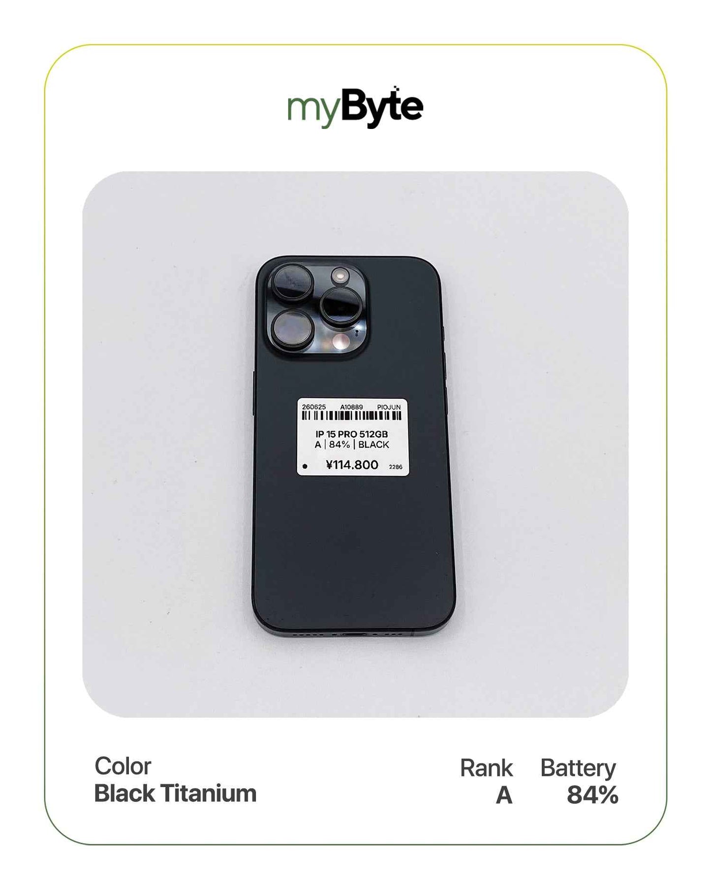iPhone 15 Pro 5G 512GB (SIM Free) myByte International