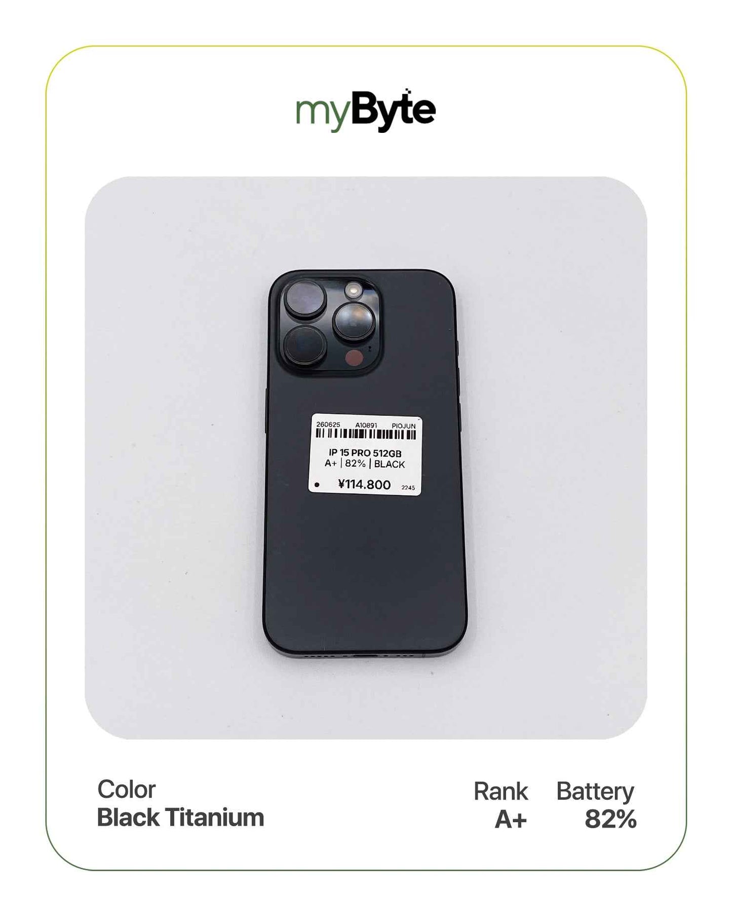 iPhone 15 Pro 5G 512GB (SIM Free) myByte International