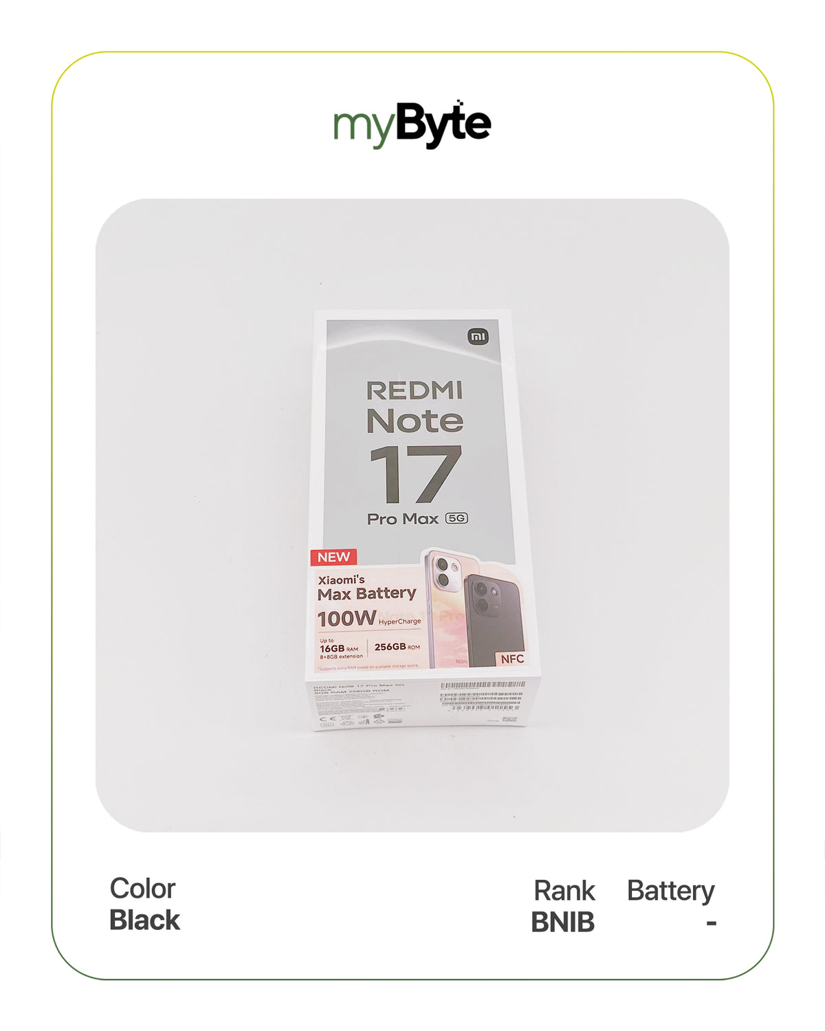 Redmi Note 17 Pro Max 5G 512GB (SIM Free) myByte International