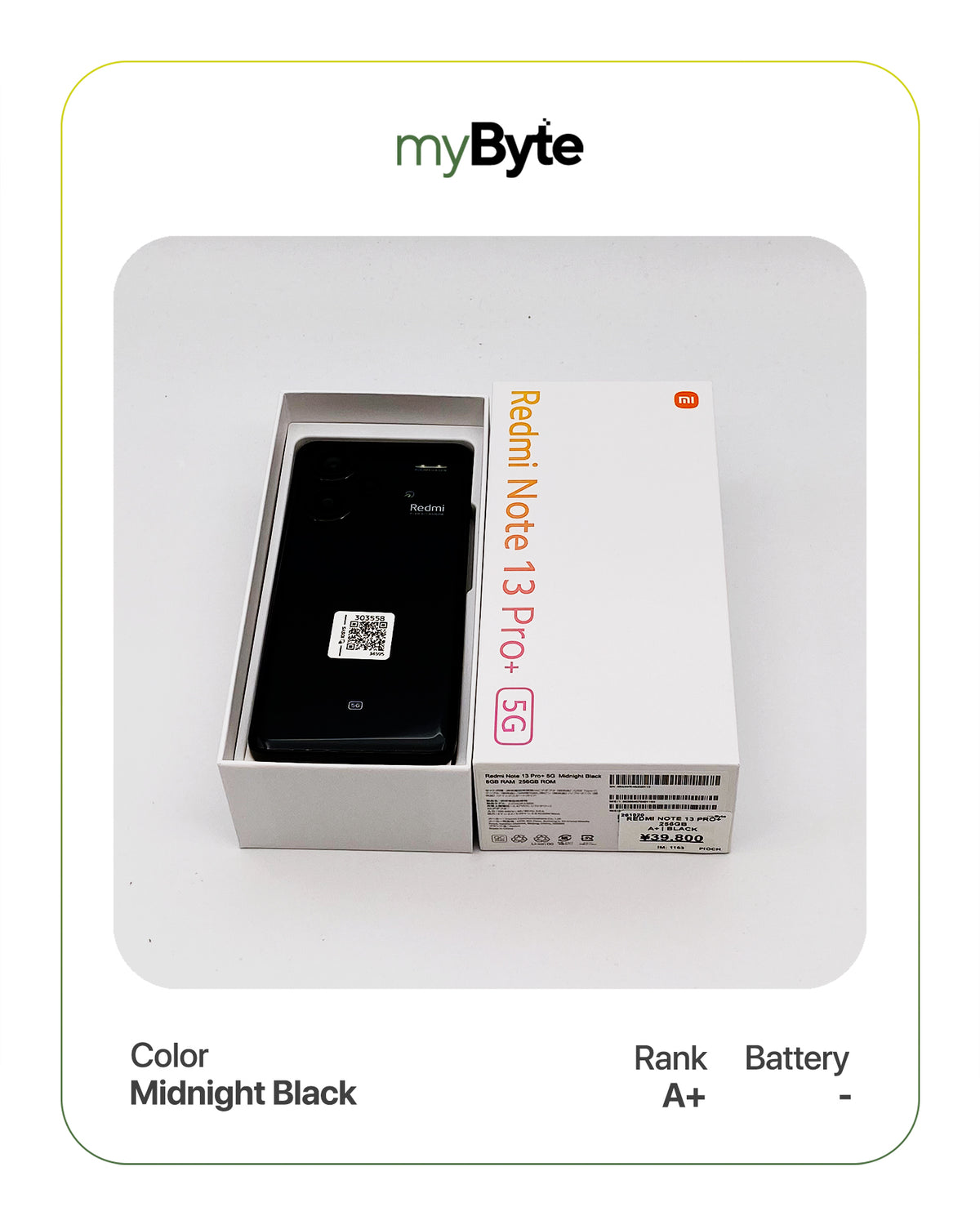 Redmi Note 13 Pro+ 5G 256GB (SIM Free) myByte International