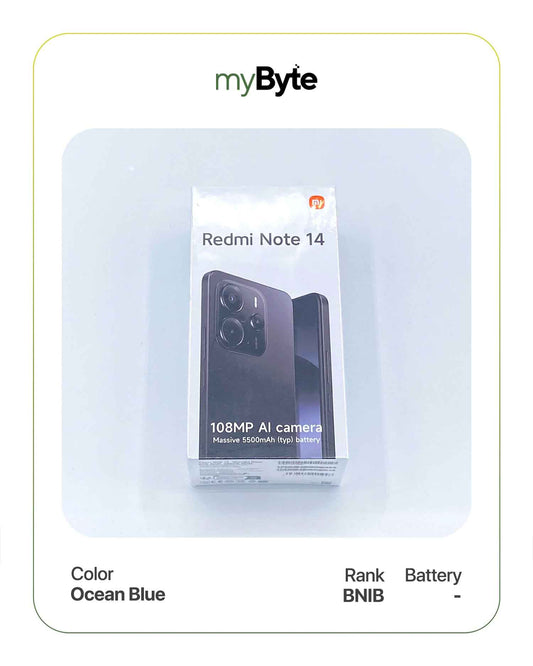 Redmi Note 14 128GB Silent Camera (Dual SIM) Ocean Blue SIM Free myByte International