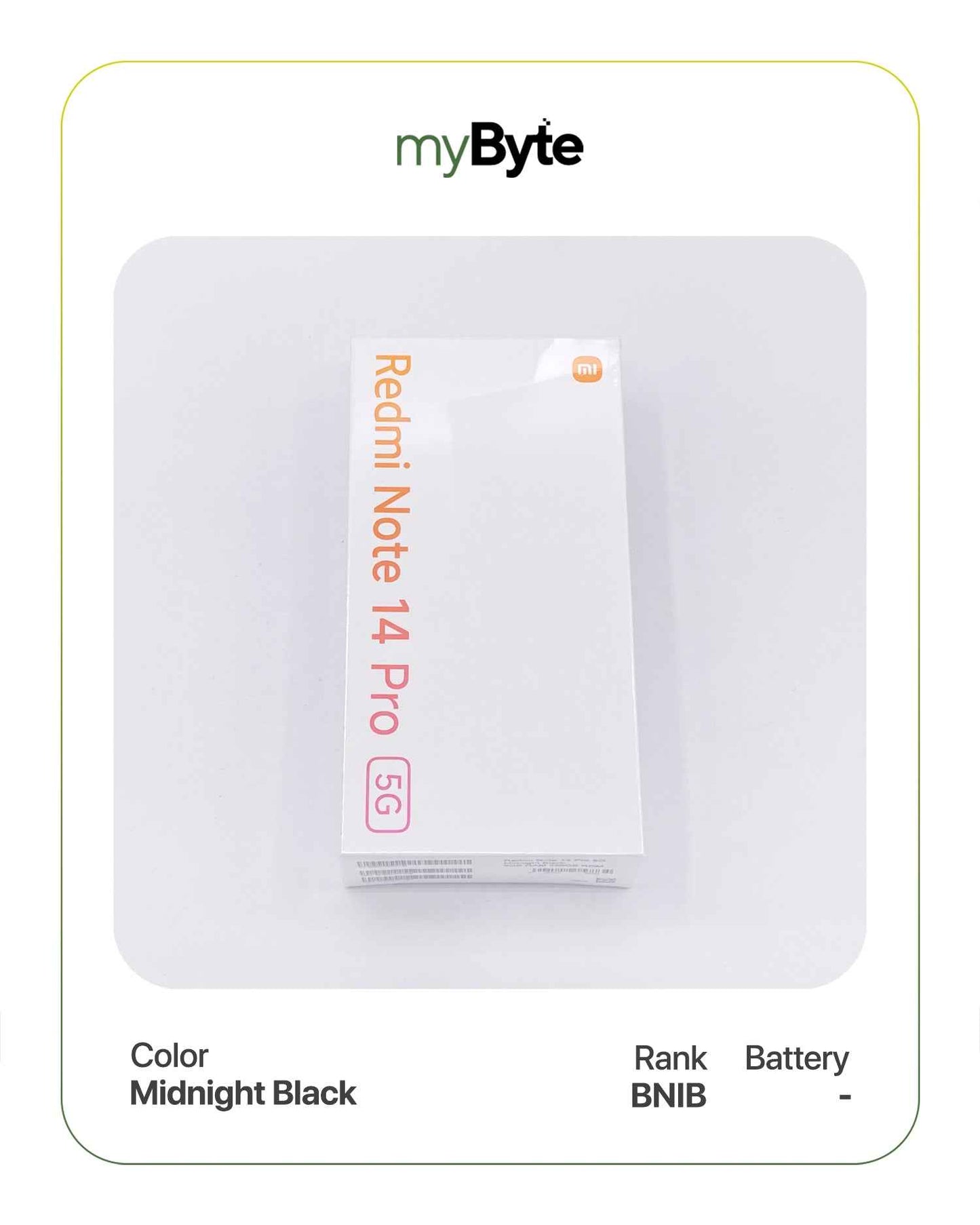 Redmi Note 14 Pro 5G 128GB (SIM Free) Midnight Black SIM Free myByte International