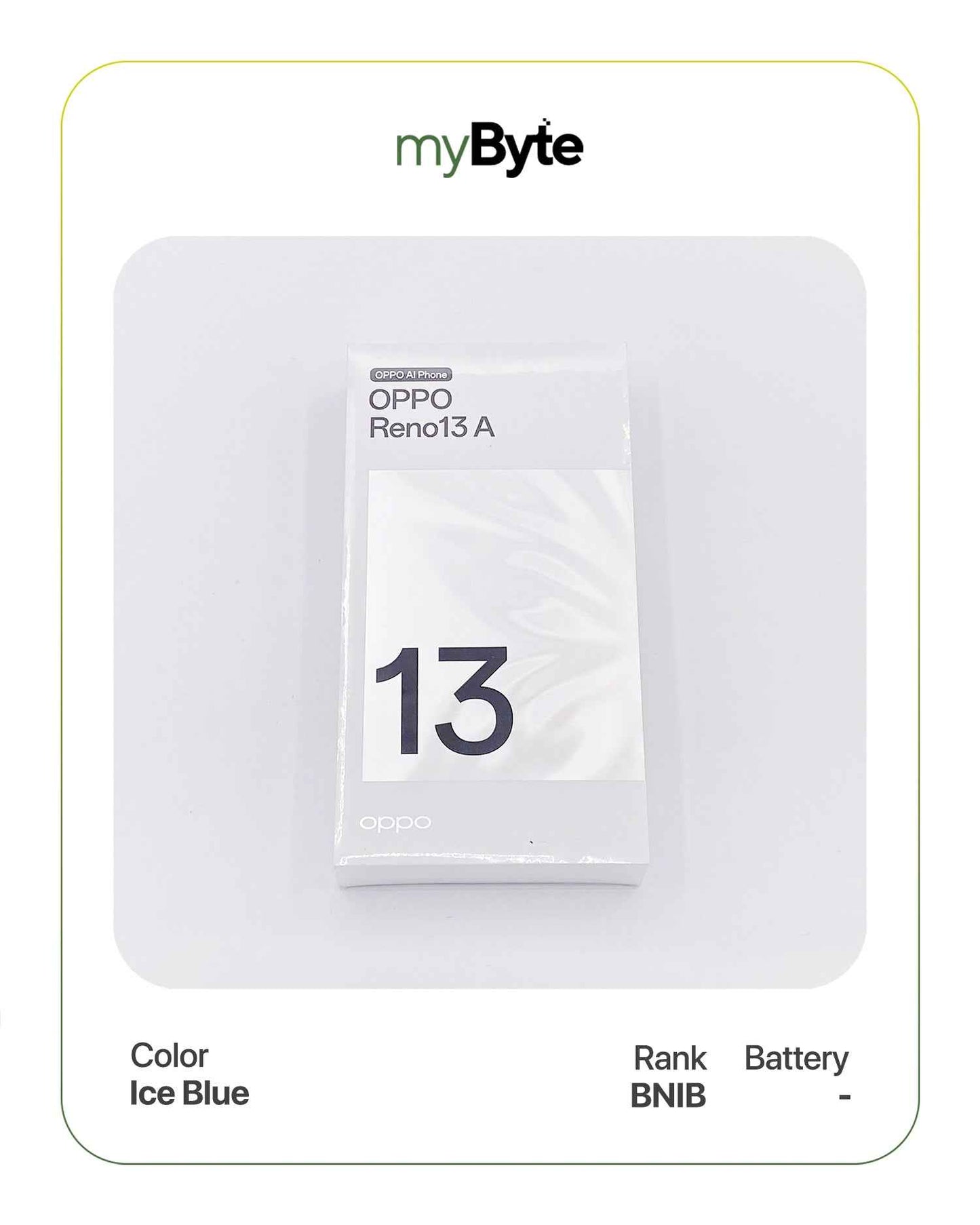 OPPO Reno13 A 128GB (SIM Free) Ice Blue SIM Free myByte International