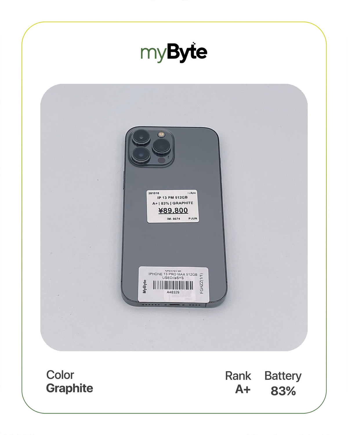 iPhone 13 Pro Max 5G 512GB (SIM Free) myByte International