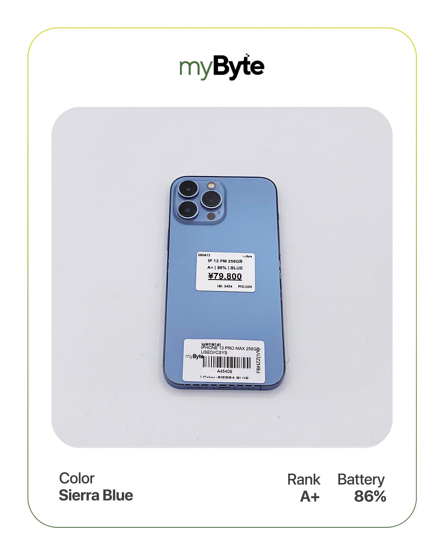 iPhone 13 Pro Max 5G 256GB (SIM Free) myByte International