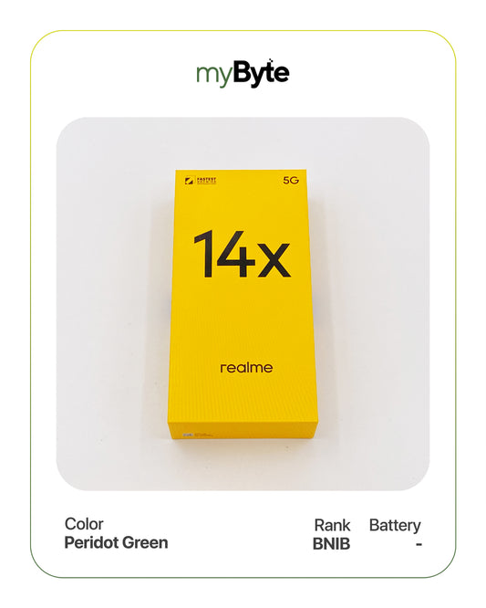 Realme 14x 5G 256GB Silent Camera (Dual SIM) Peridot Green SIM Free myByte International