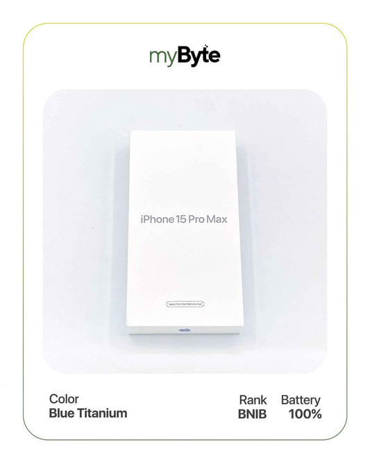 iPhone 15 Pro Max 5G 256GB (Sim Free) Blue Titanium SIM Free myByte International