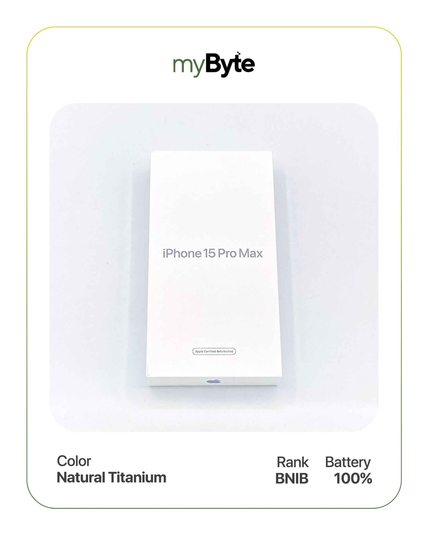 iPhone 15 Pro Max 5G 512GB Silent Camera (Dual SIM) Natural Titanium SIM Free myByte International