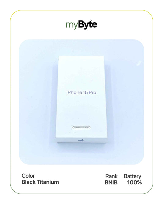 iPhone 15 Pro 5G 128GB (Sim Free) Black Titanium SIM Free myByte International
