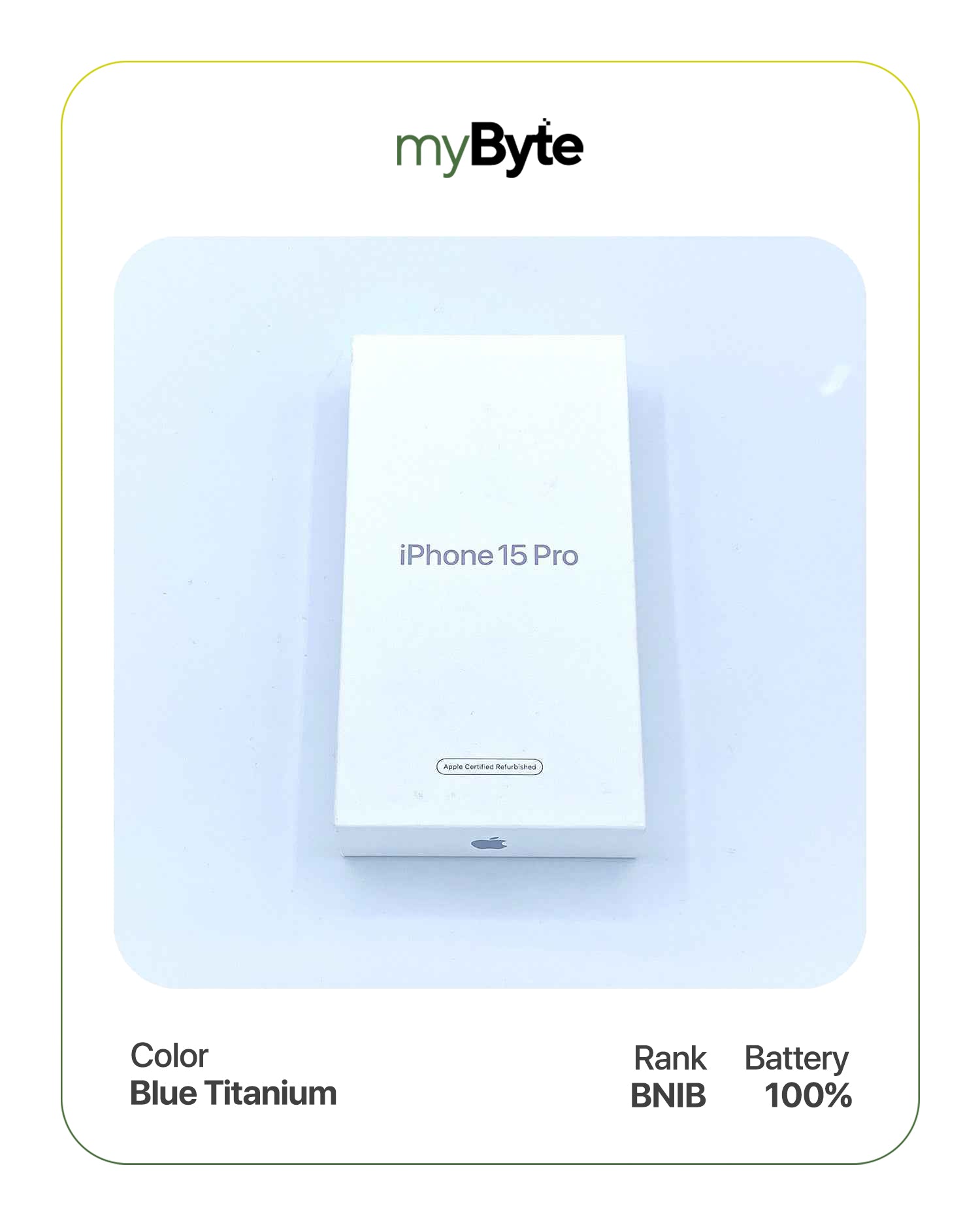 iPhone 15 Pro 5G 256GB (Sim Free) Blue Titanium SIM Free myByte International