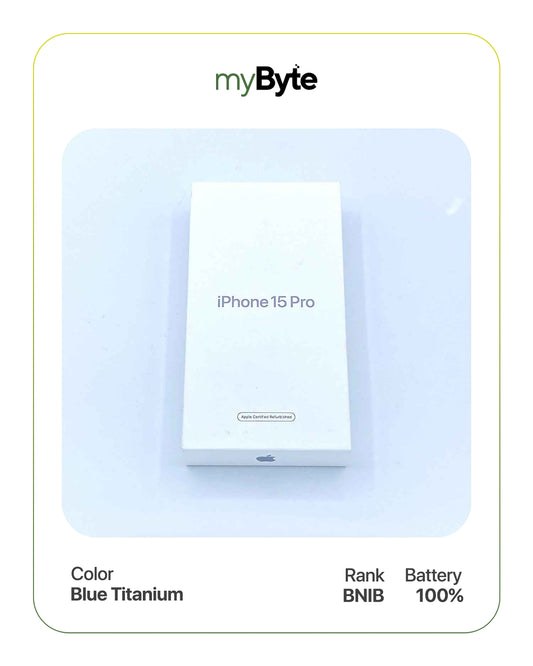 iPhone 15 Pro 5G 256GB (Sim Free) Blue Titanium SIM Free myByte International