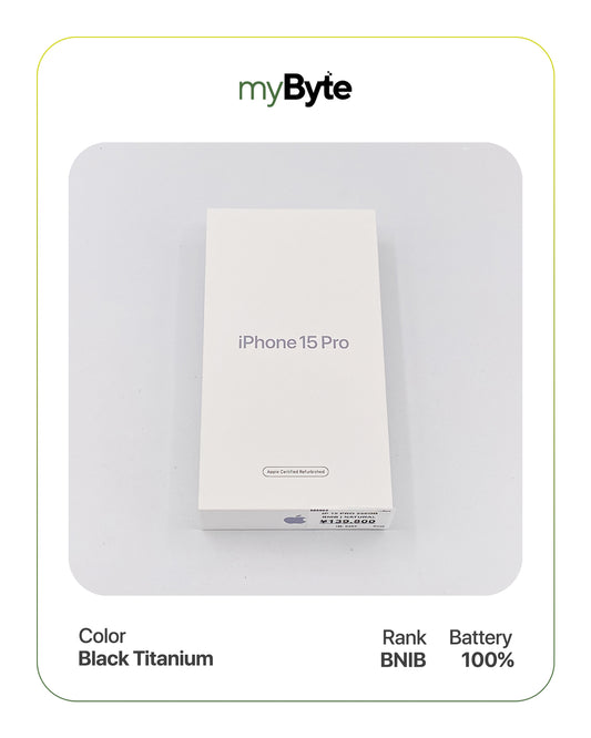 iPhone 15 Pro 5G 256GB (Sim Free) Black Titanium SIM Free myByte International