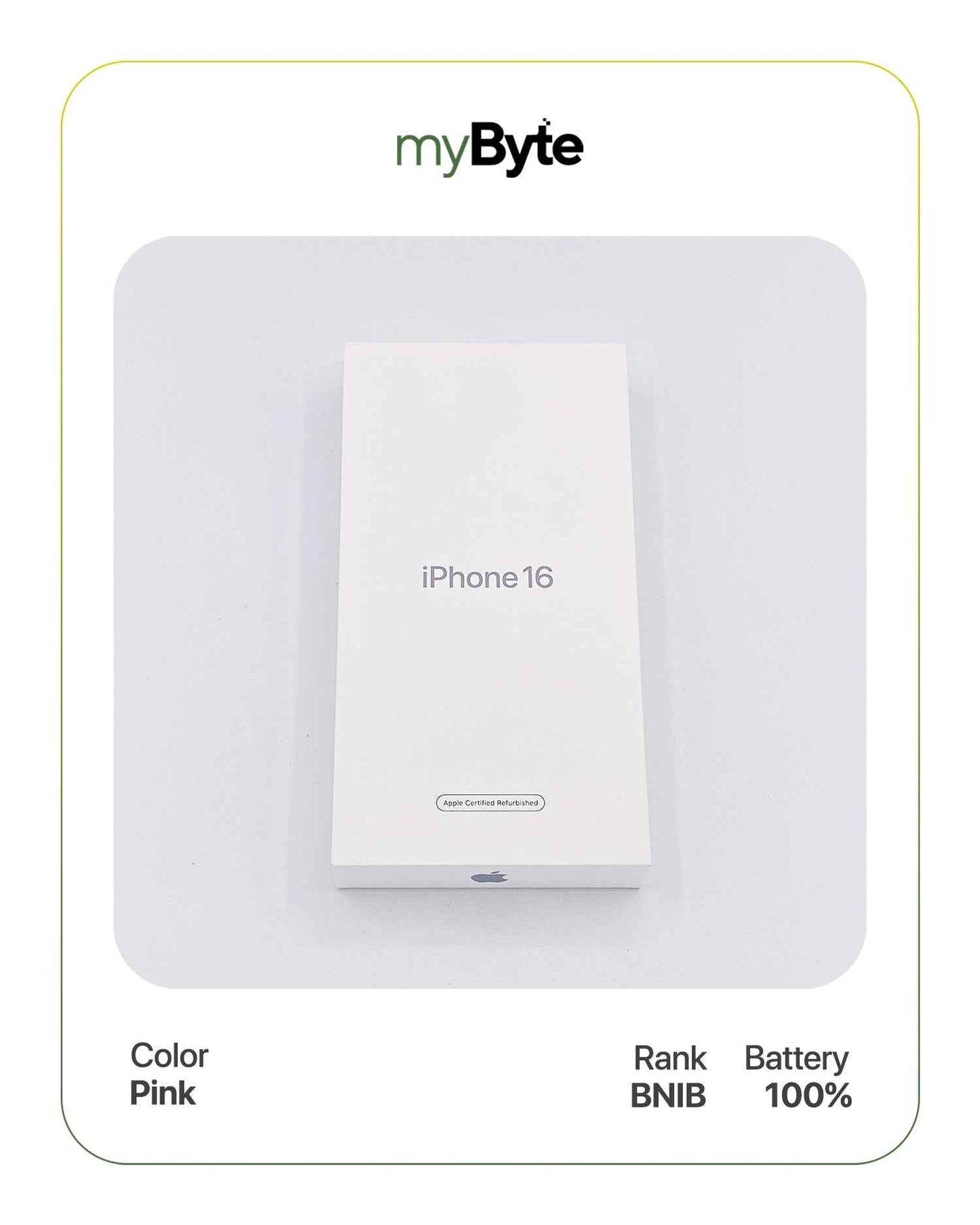 iPhone 16 5G 256GB (SIM Free) Pink myByte International