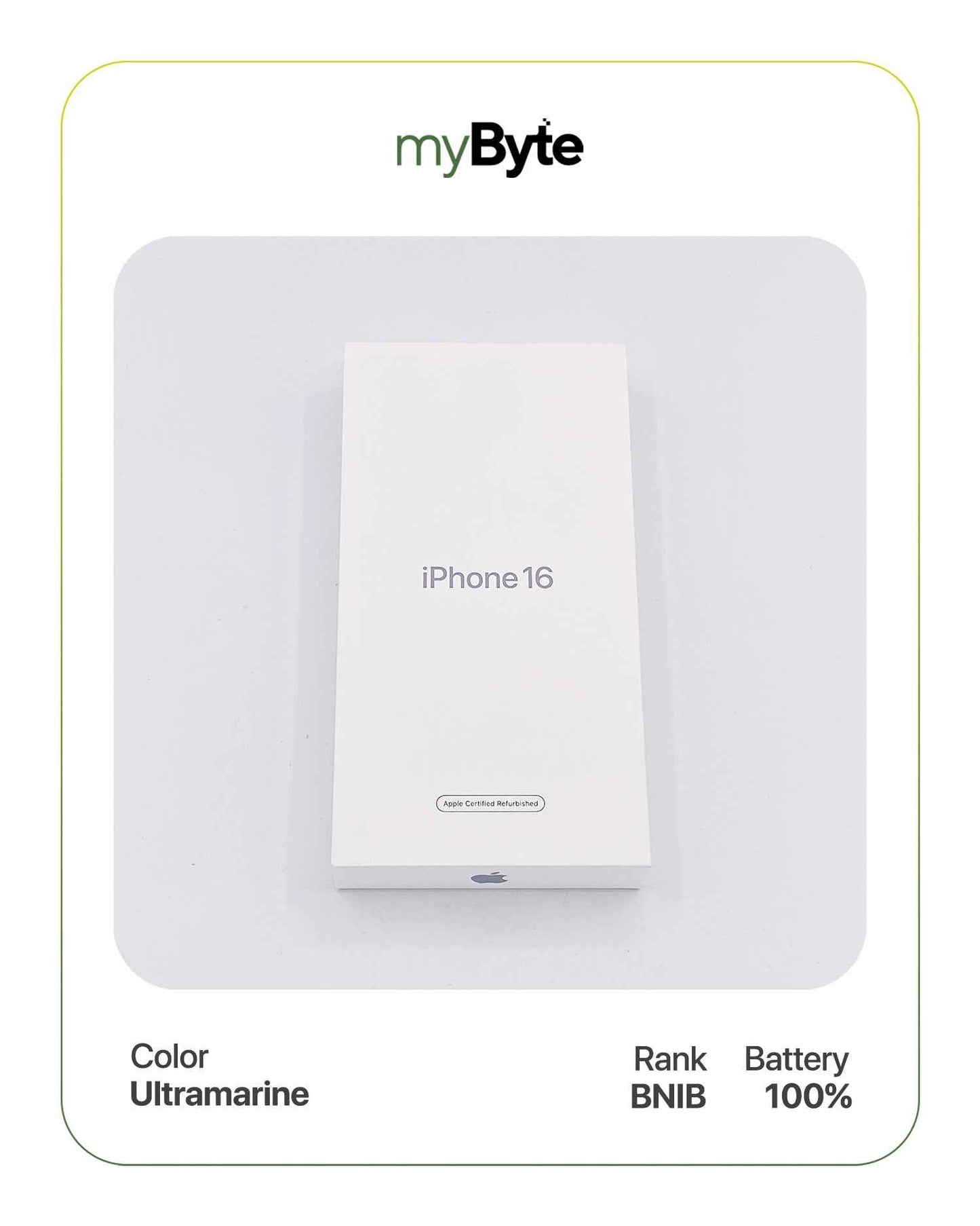 iPhone 16 5G 256GB (SIM Free) Ultramarine myByte International