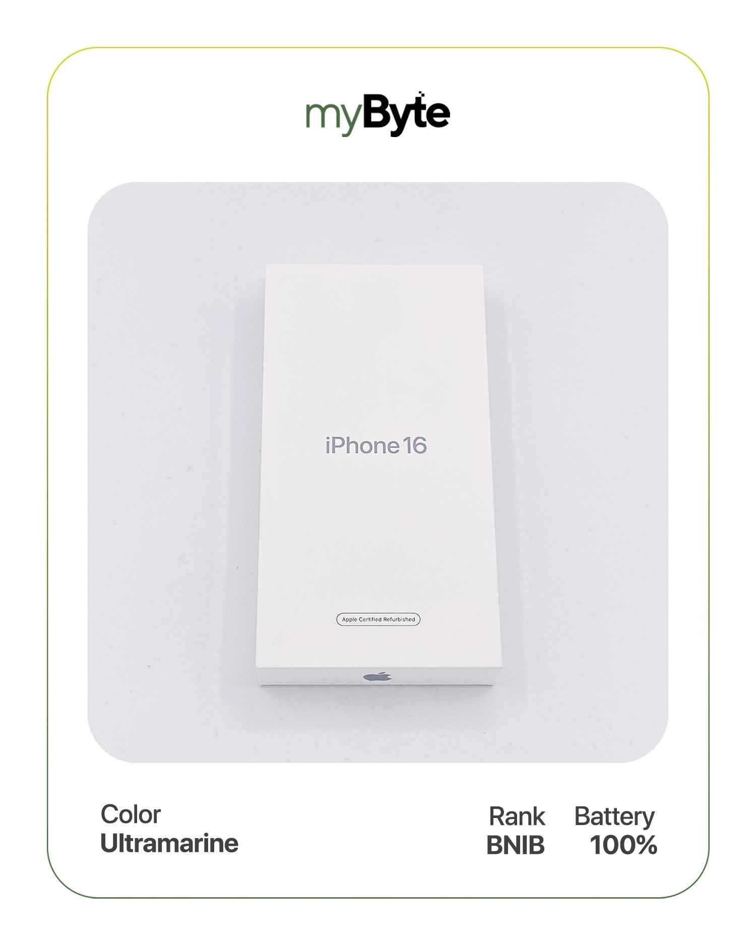 iPhone 16 5G 256GB (SIM Free) Ultramarine myByte International