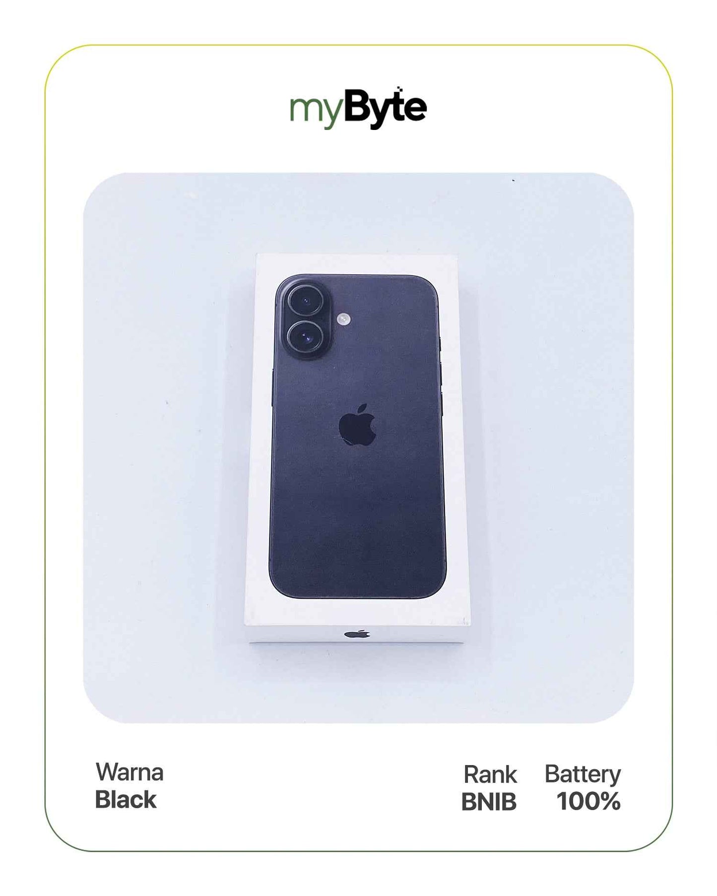 iPhone 16 Plus 5G 128GB (Sim Free) Black myByte International