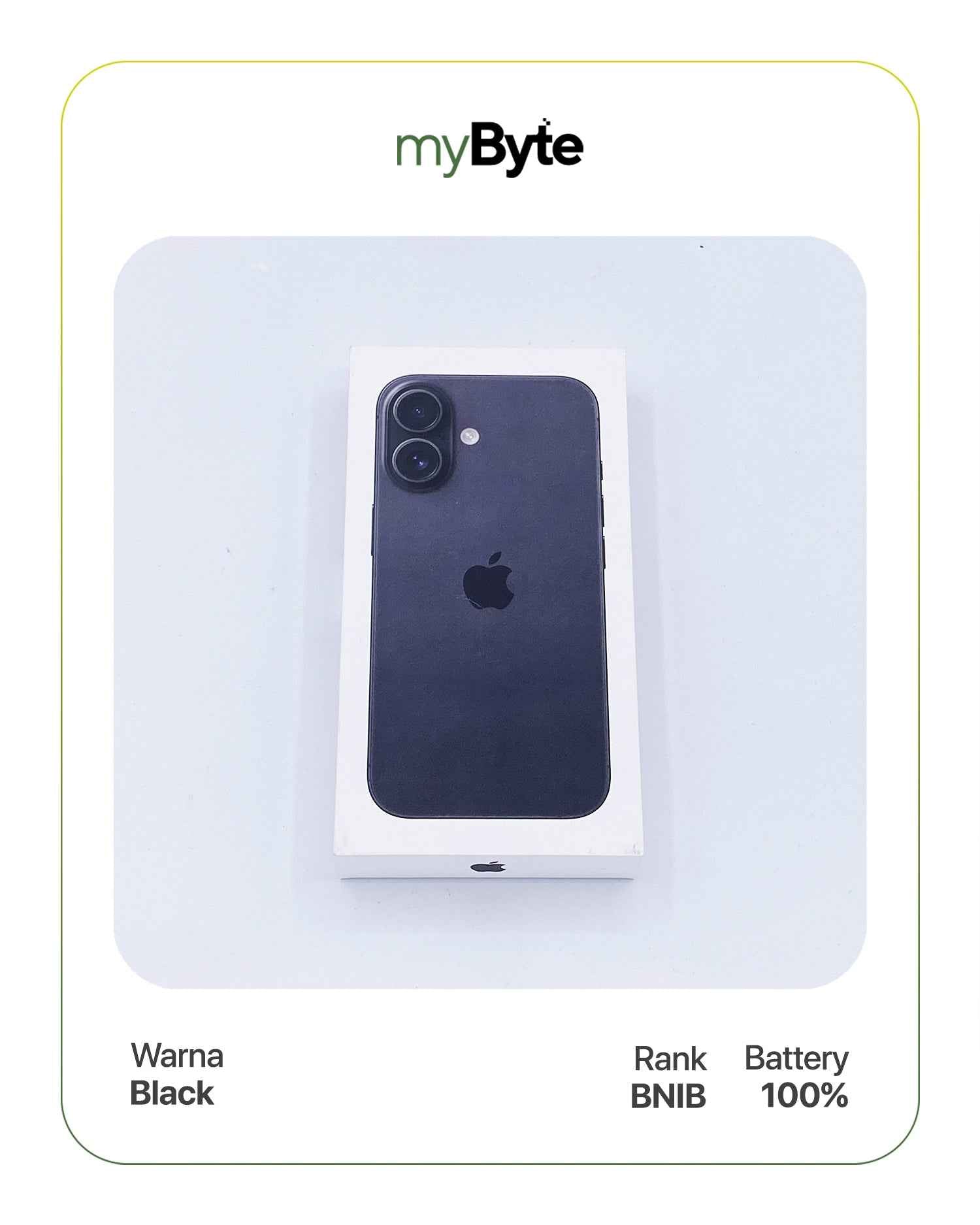 iPhone 16 Plus 5G 128GB (Sim Free) Black myByte International
