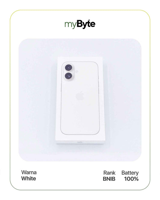 iPhone 16 Plus 5G 128GB (Sim Free) White myByte International