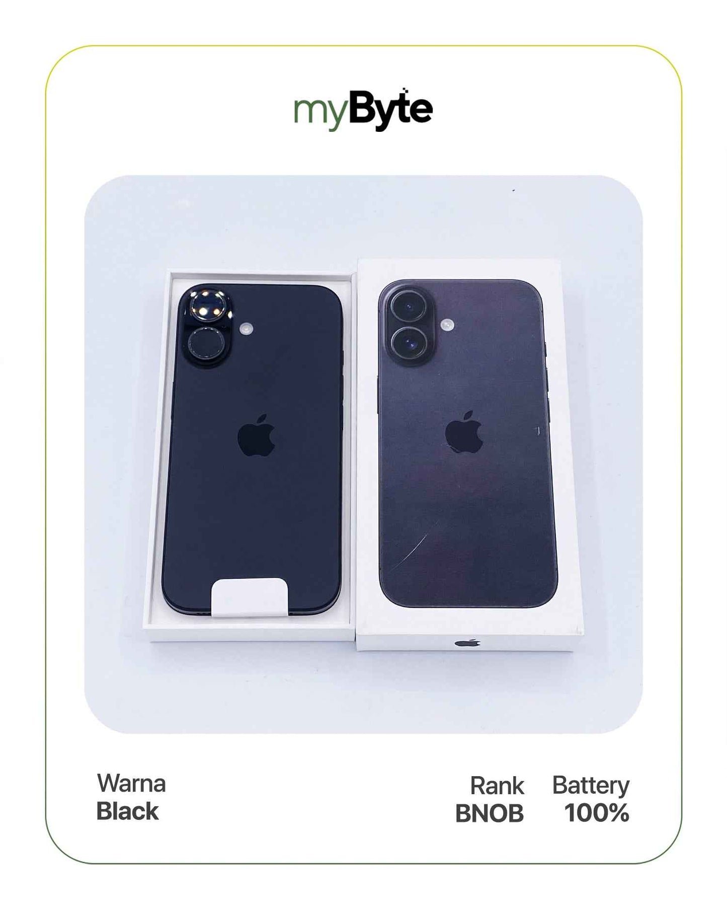 iPhone 16 5G 256GB (SIM Free) Black myByte International