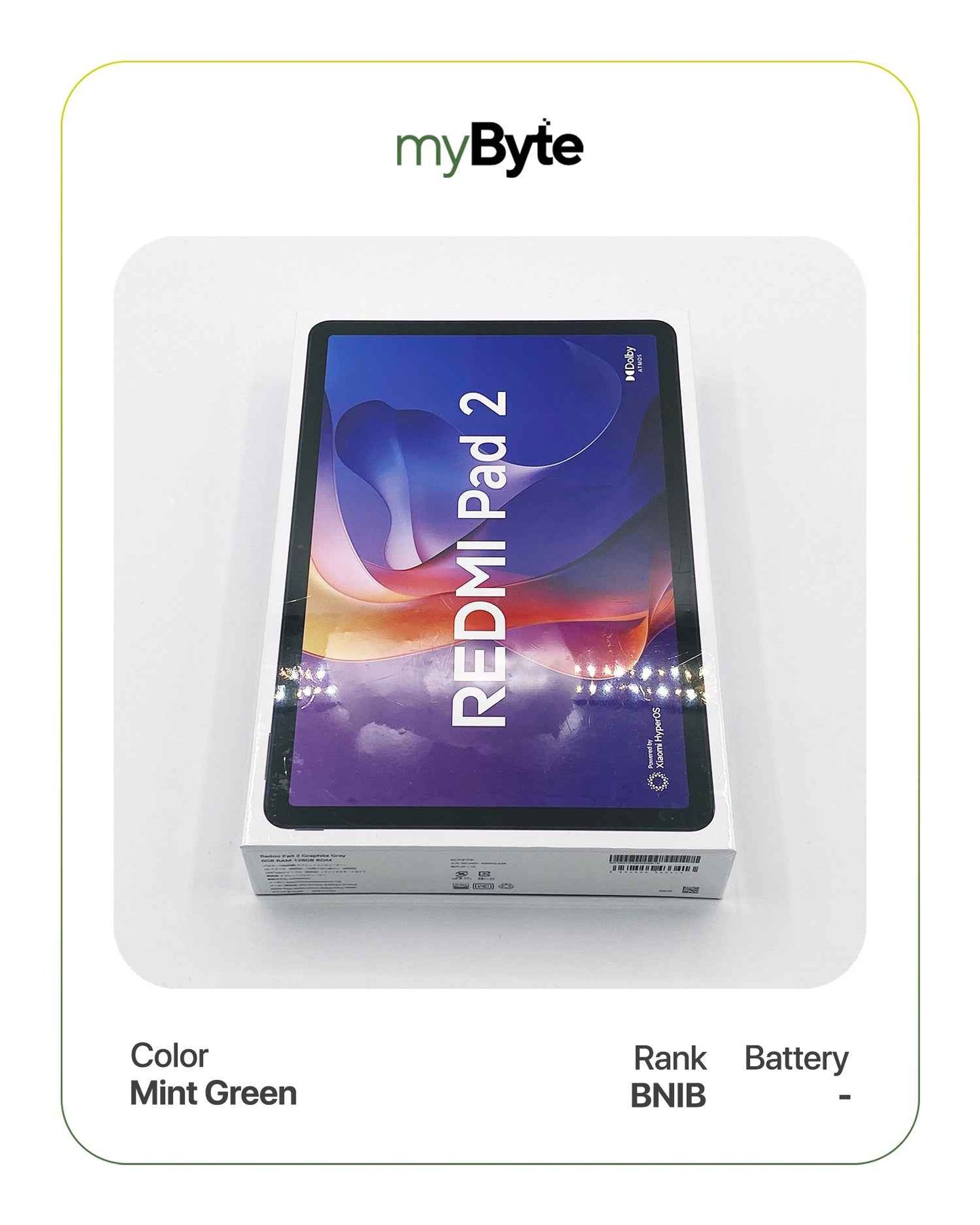 Redmi Pad 2 128GB (Wi-Fi) Mint Green myByte International