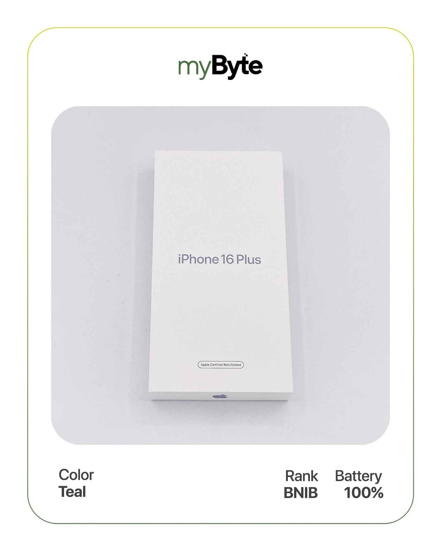 iPhone 16 Plus 5G 256GB (SIM Free) Teal myByte International