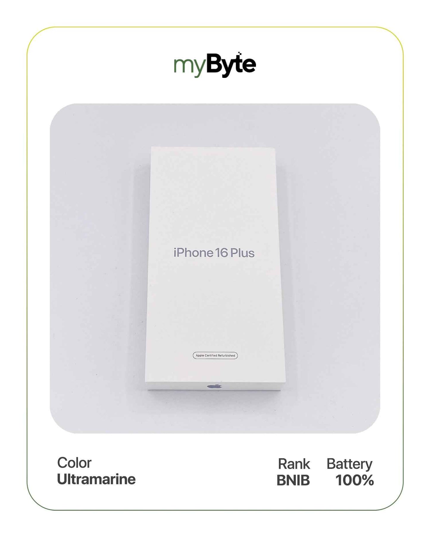 iPhone 16 Plus 5G 256GB (SIM Free) Ultramarine myByte International