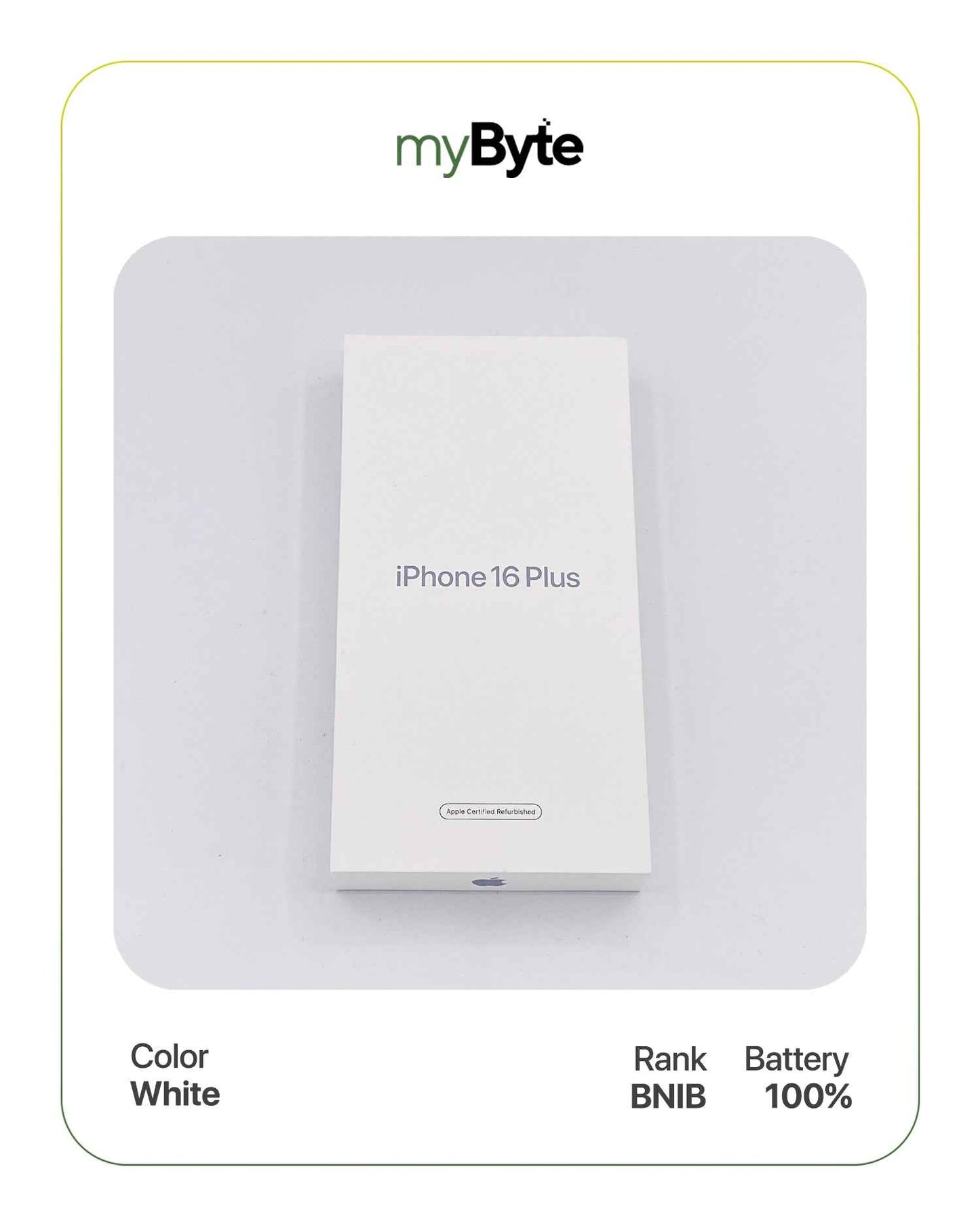 iPhone 16 Plus 5G 256GB (SIM Free) White myByte International