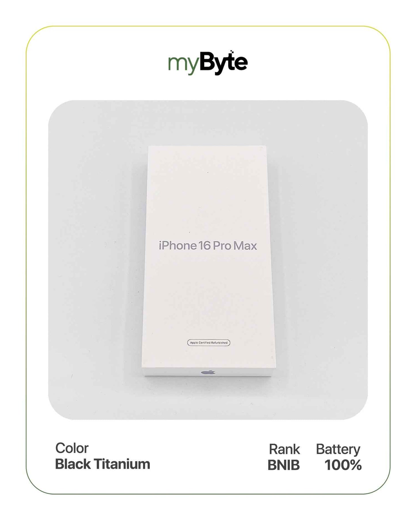 iPhone 16 Pro Max 5G 256GB (Sim Free) Black Titanium SIM Free myByte International