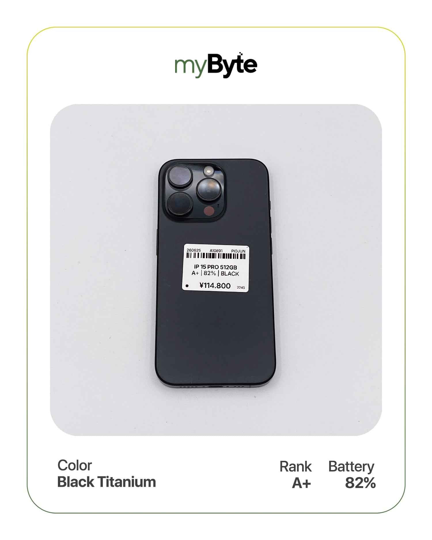 iPhone 15 Pro 5G 512GB (SIM Free) myByte International