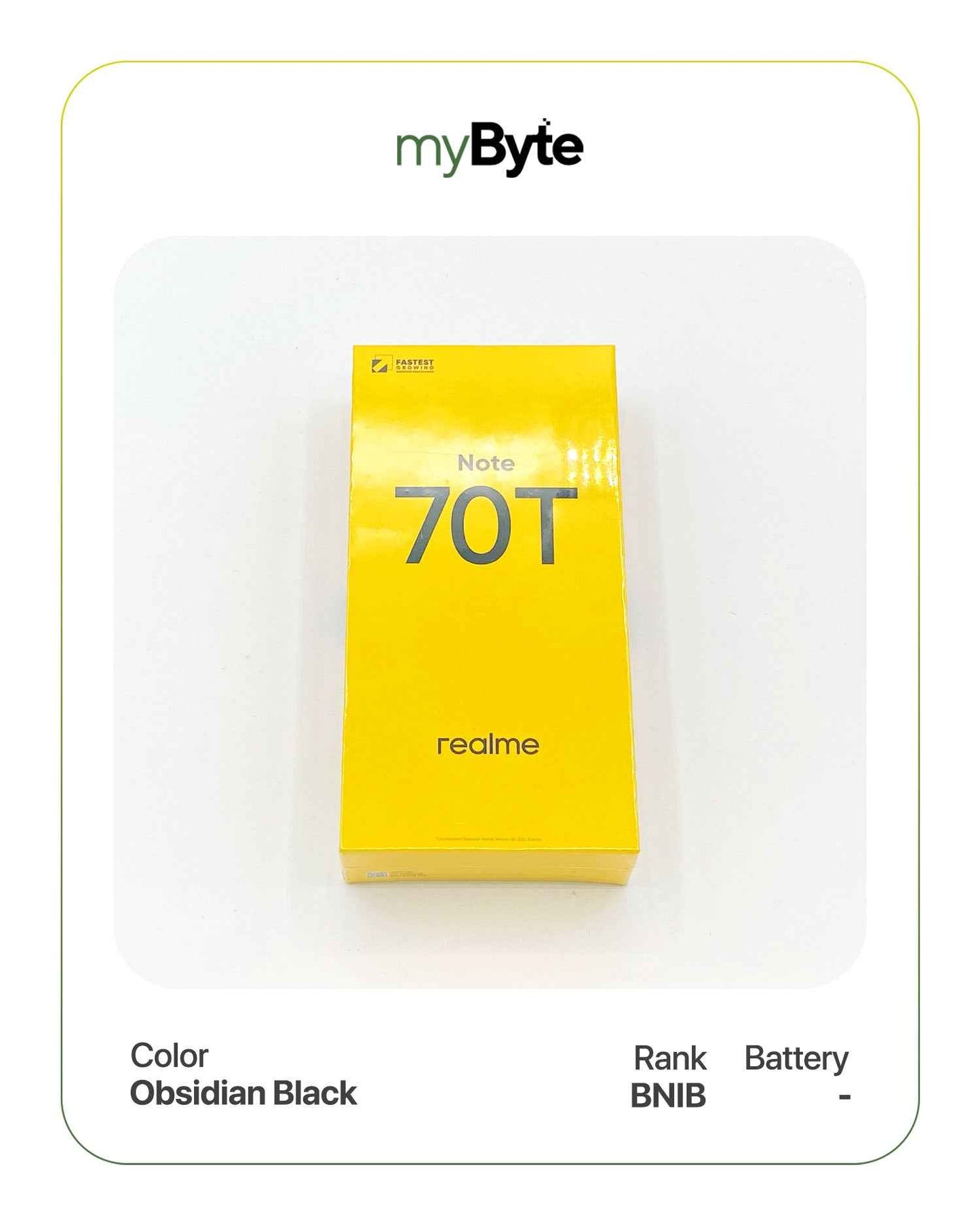 Realme Note 70T 128GB Silent Camera (Dual SIM) Obsidian Black SIM Free myByte International