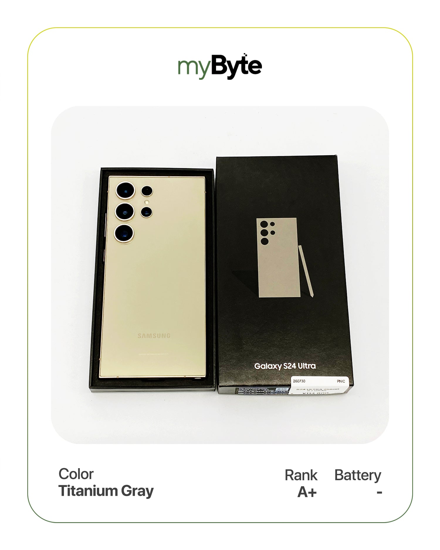 Samsung Galaxy S24 Ultra 5G 256GB (SIM Free) myByte International