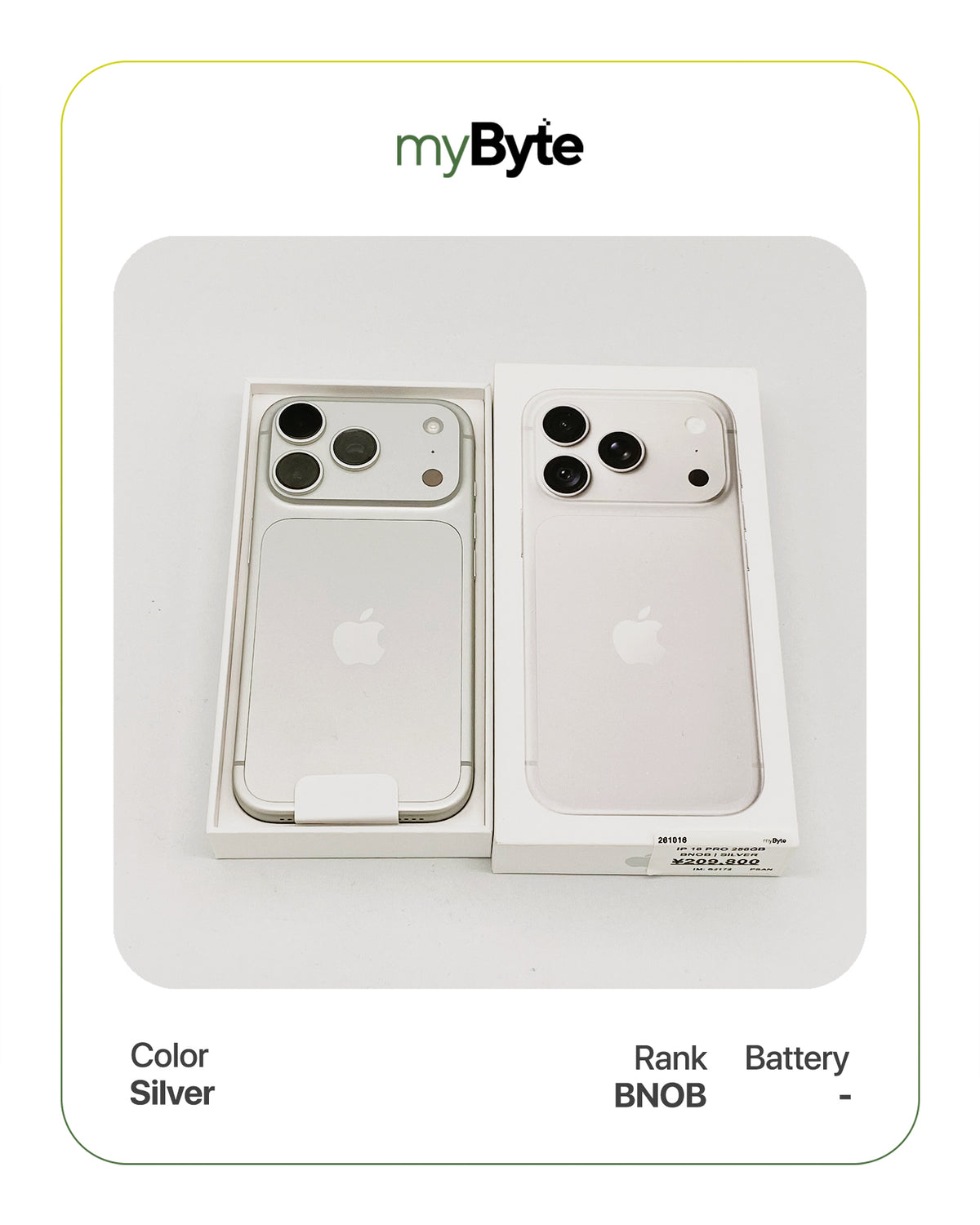 iPhone 18 Pro 5G 256GB eSIM (SIM Free) Silver myByte International