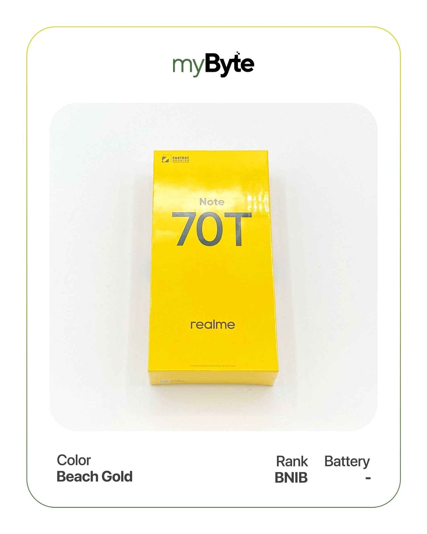 Realme Note 70T 256GB Silent Camera (Dual SIM) Beach Gold SIM Free myByte International