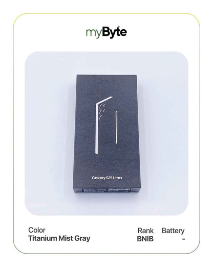 Samsung Galaxy S25 Ultra 5G 1TB Silent Camera (Dual SIM) Titanium Mist Gray SIM Free myByte International