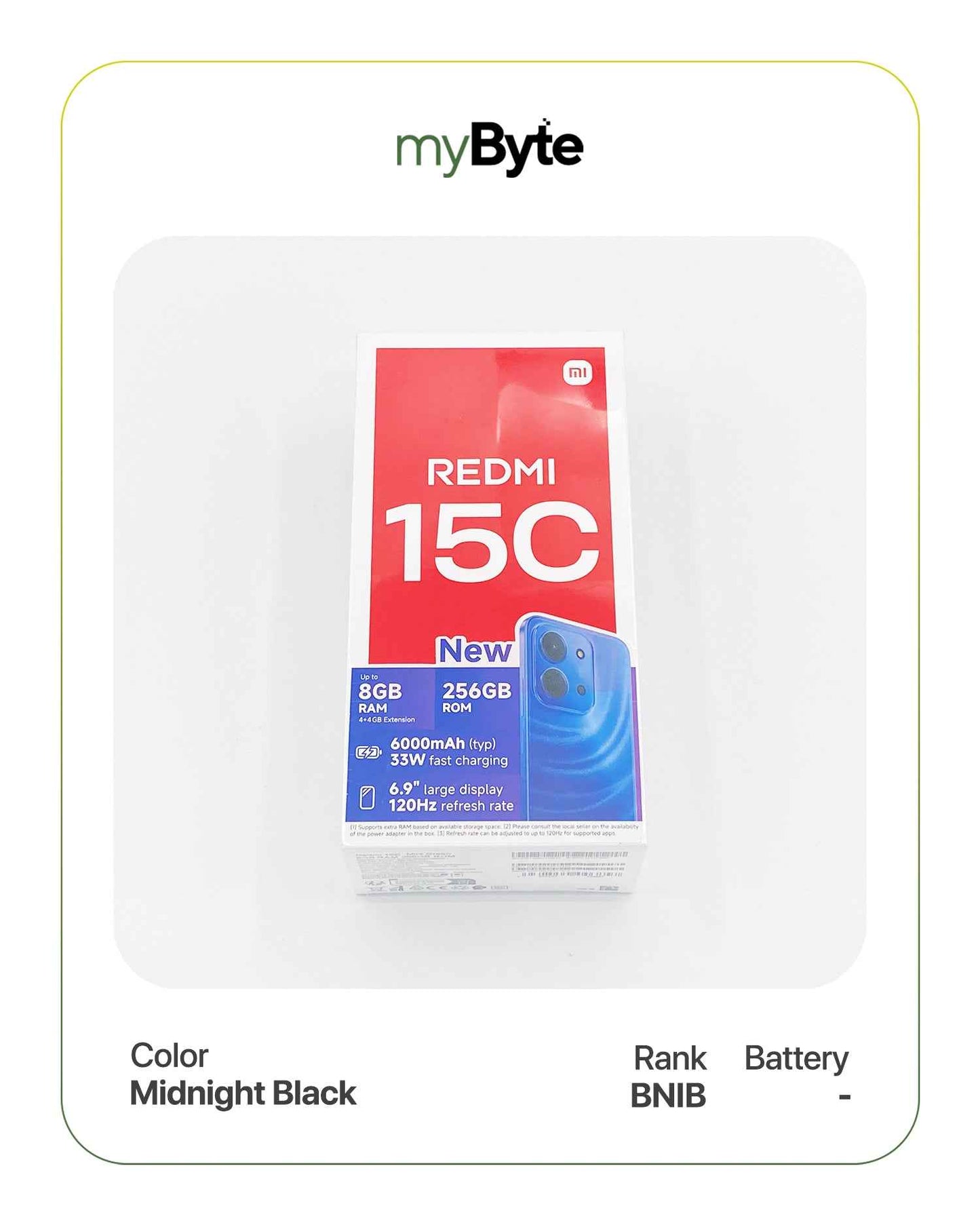 Redmi 15C 256GB (SIM Free) Midnight Black SIM Free myByte International