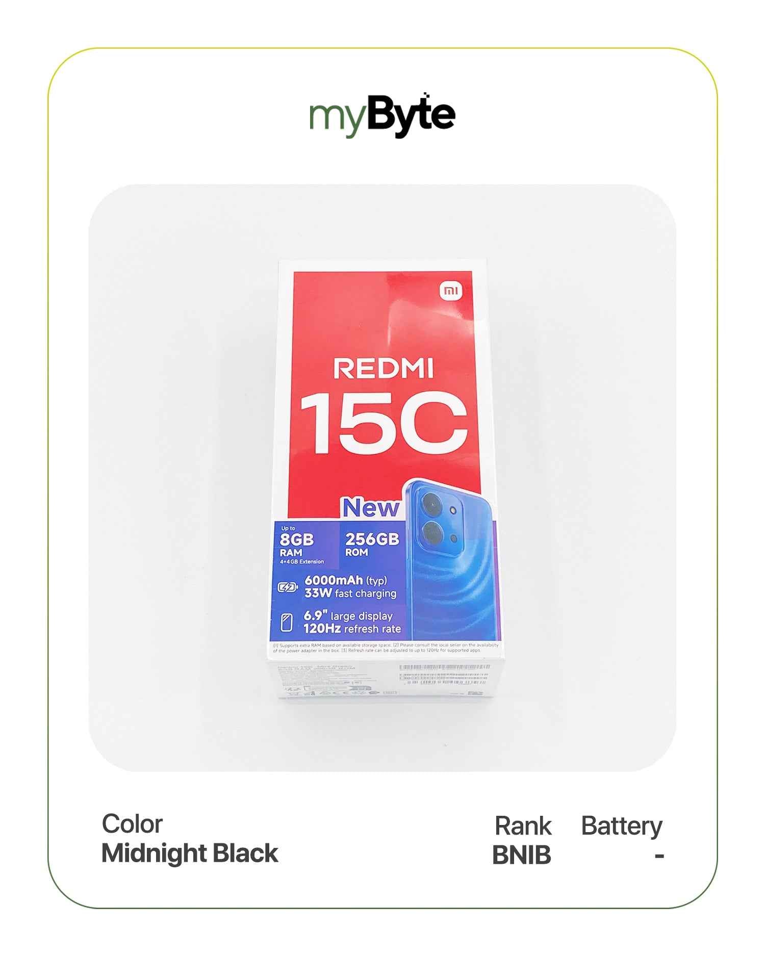 Redmi 15C 256GB (SIM Free) Midnight Black SIM Free myByte International