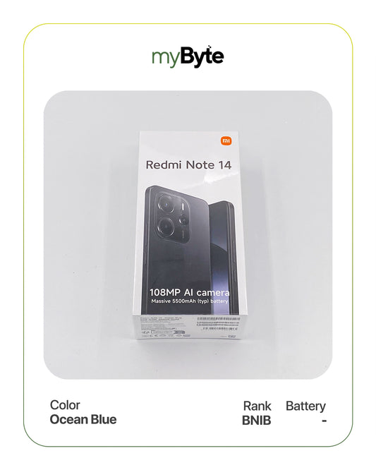 Redmi Note 14 128GB Silent Camera (Dual SIM) Ocean Blue SIM Free myByte International