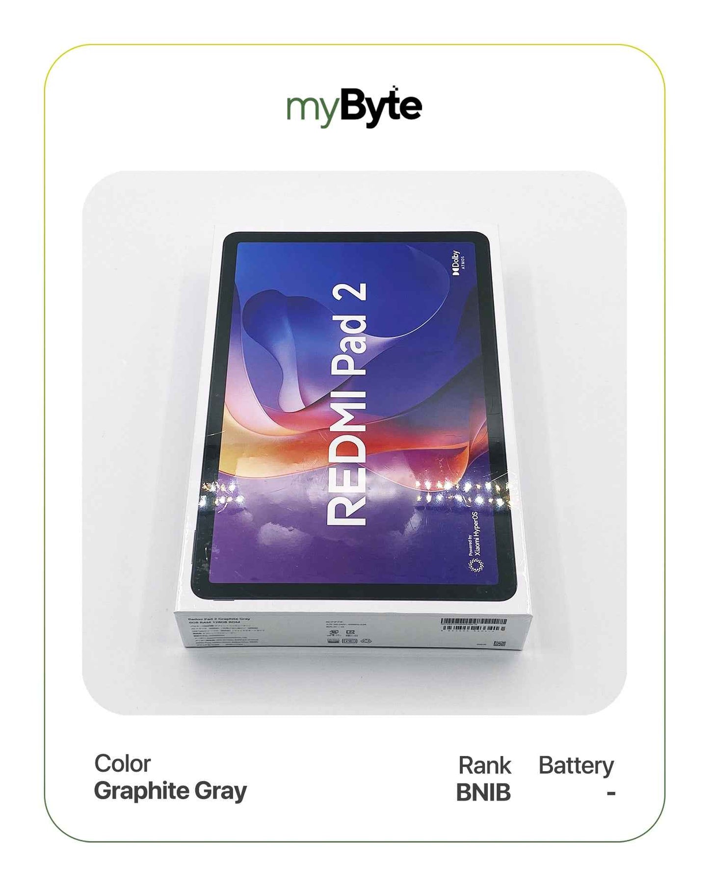 Redmi Pad 2 128GB (Wi-Fi) Graphite Gray myByte International