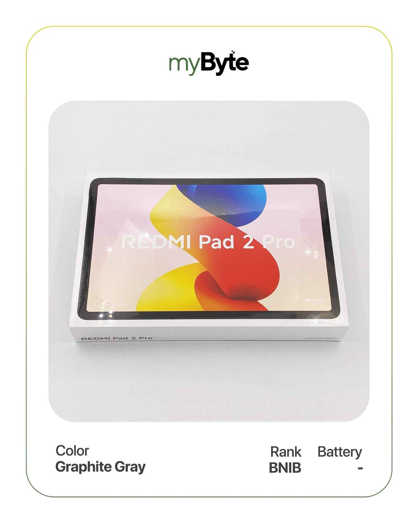 Redmi Pad 2 Pro 12.1-inch 128GB (Wi-Fi) Graphite Gray myByte International