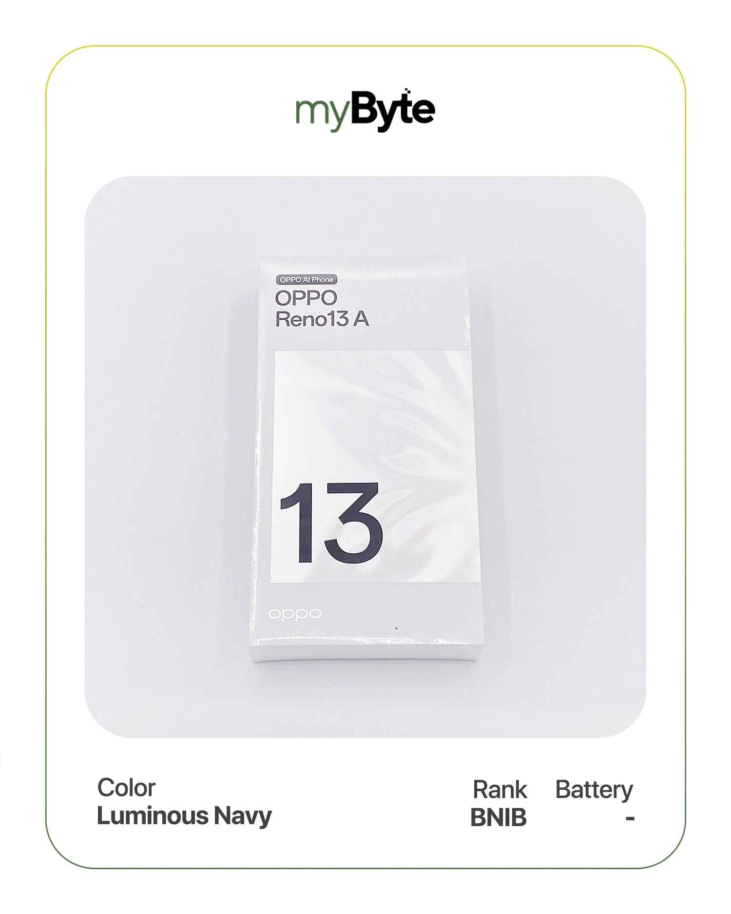 OPPO Reno13 A 128GB (SIM Free) Luminous Navy SIM Free myByte International