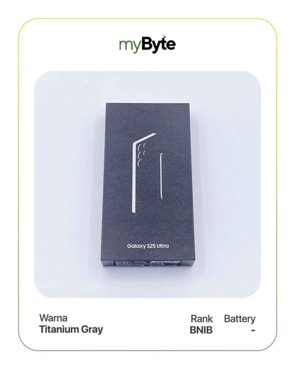 Samsung Galaxy S25 Ultra 5G 1TB Silent Camera (Dual SIM) Titanium Gray SIM Free myByte International