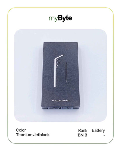 Samsung Galaxy S25 Ultra 5G 512GB Silent Camera (Dual SIM) Titanium Jetblack SIM Free myByte International